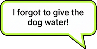 I forgot to give the dog water!